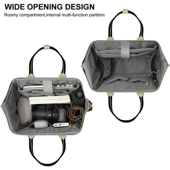 15.6 Inch Laptop Bag with USB Charging Port, College School Backpack - Picture 6 of 7